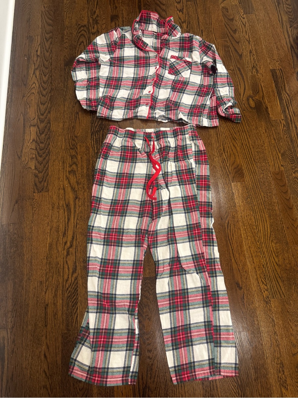 Sonoma Red, White and Green Plaid Flannel Pajama Set
